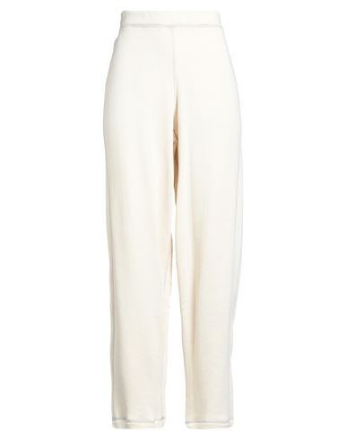 Baserange Woman Pants Cream Size M Recycled Cotton In White
