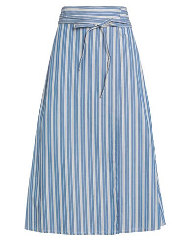 Soeur Woman Midi Skirt Blue Size 6 Cotton