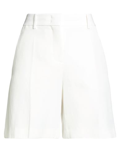 Ermanno Scervino Woman Shorts & Bermuda Shorts White Size 4 Viscose, Linen In White