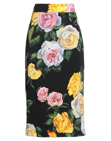 Dolce & Gabbana Woman Midi Skirt Black Size 8 Silk, Elastane