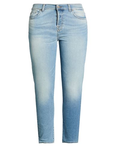 7 For All Mankind Woman Jeans Blue Size 30 Cotton, Modal, Elastomultiester, Elastane In Multi