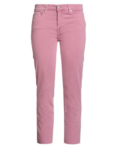 7 For All Mankind Woman Jeans Pink Size 31 Cotton, Elastane In Multi