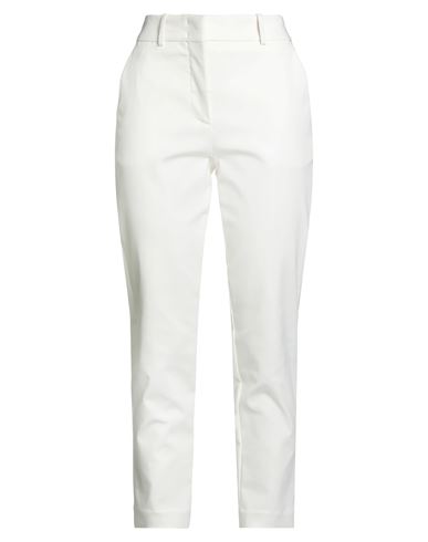 Eleventy Woman Pants White Size 10 Cotton, Lycra, Elastane In White