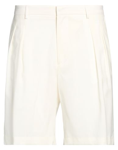 Low Brand Man Shorts & Bermuda Shorts Cream Size 30 Virgin Wool In White