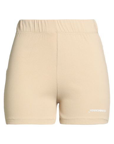 Hinnominate Woman Shorts & Bermuda Shorts Beige Size M Cotton, Elastane In White