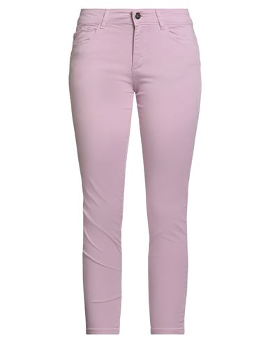 Fracomina Woman Pants Antique Rose Size 31 Cotton, Elastane In Purple