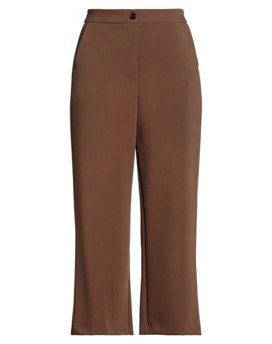 Kartika Woman Pants Brown Size 6 Polyester, Viscose, Elastane