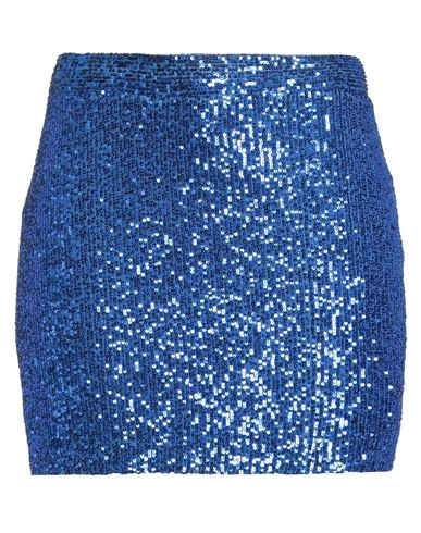 Silence Limited Woman Mini Skirt Blue Size L Polyester