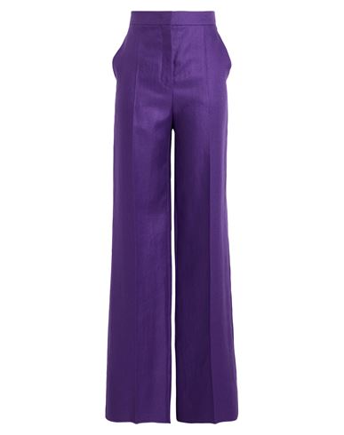 Max Mara Woman Pants Purple Size 14 Linen