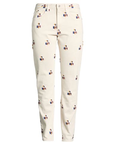 Isabel Marant Woman Jeans Off White Size 32 Cotton In Multi