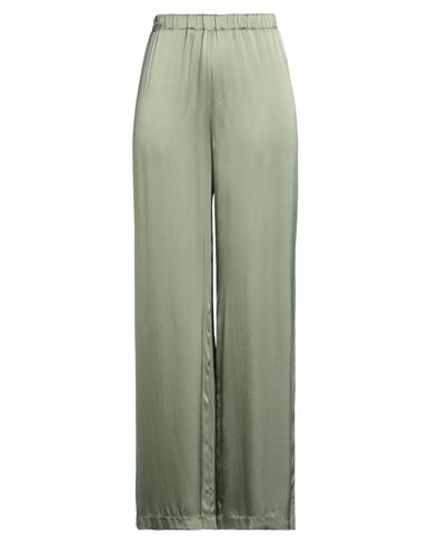 1-one Woman Pants Sage Green Size 10 Acetate, Silk In Green