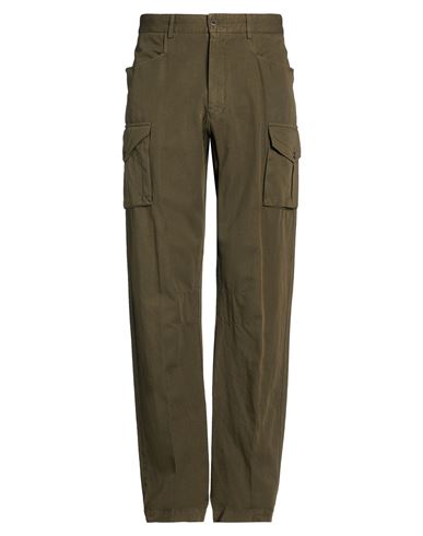 Lardini Man Pants Military Green Size 38 Cotton, Linen