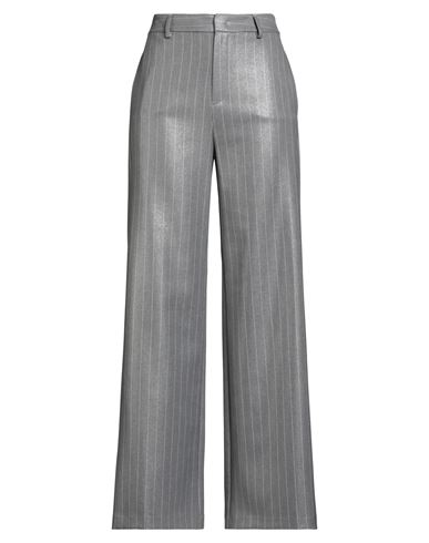 Hanita Woman Pants Silver Size 6 Polyester, Elastane