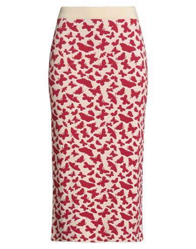 Weekend Max Mara Woman Midi Skirt Red Size Xxl Viscose, Elastane In Multi