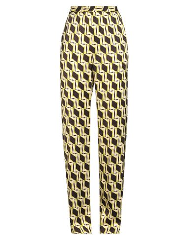 Msgm Multi-colour Printed Viscose Satin Trousers In Multi