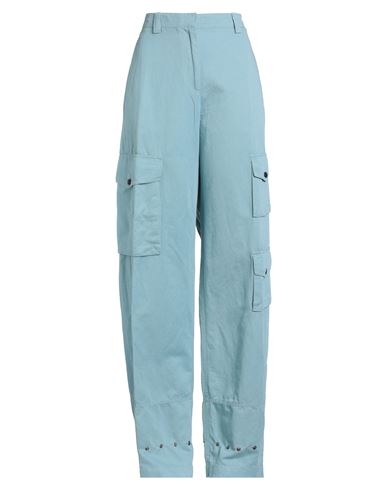 Pt Torino Woman Pants Sky Blue Size 8 Cotton, Linen