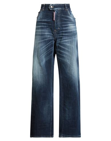 Dsquared2 Woman Jeans Blue Size 8 Cotton, Elastane, Calfskin
