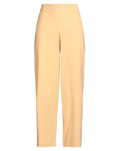 Niū Woman Pants Apricot Size S Cotton, Elastane In Orange