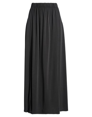Bsb Woman Maxi Skirt Charcoal Size M Modal, Polyester In Gray