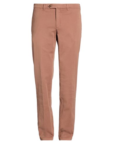 Canali Man Pants Brown Size 44 Cotton, Elastane