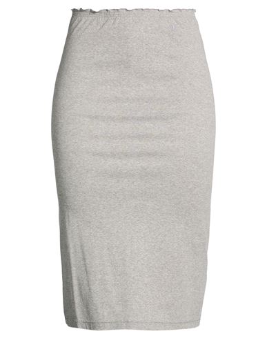 Jil Sander + Woman Midi Skirt Grey Size Xl Cotton In Gray