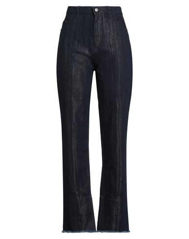 Victoria Beckham Woman Jeans Blue Size 28 Cotton, Rayon, Polyester, Steel, Leather In Blue