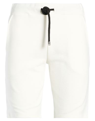 Takeshy Kurosawa Man Shorts & Bermuda Shorts White Size L Cotton, Elastane