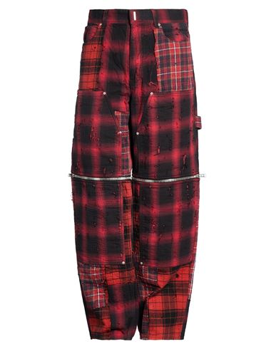 Givenchy Man Pants Red Size 34 Cotton In Multi