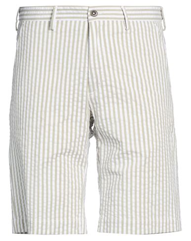 B Settecento Man Shorts & Bermuda Shorts Sage Green Size 32 Cotton, Elastane In Multi