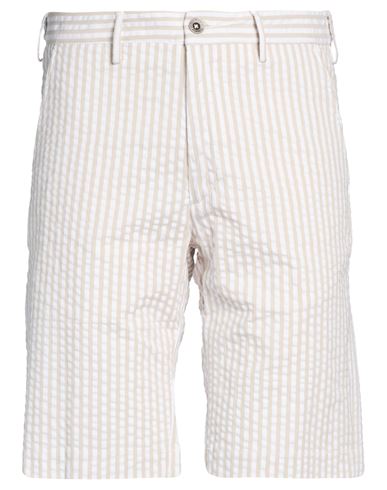 B Settecento Man Shorts & Bermuda Shorts Sage Green Size 32 Cotton, Elastane In Multi