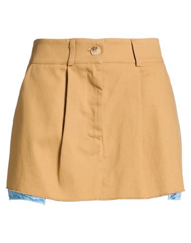 Dixie Woman Mini Skirt Camel Size M Cotton In Brown
