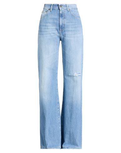 Dondup Woman Jeans Blue Size 28 Cotton, Recycled Cotton