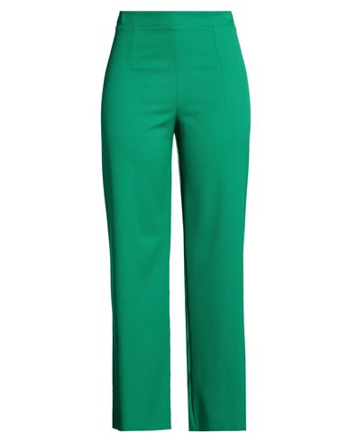 Casting Woman Pants Green Size 10 Polyester, Elastane