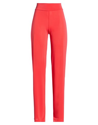 Hopper Woman Pants Coral Size Xl Polyester, Elastane In Red