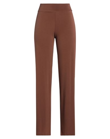 Hopper Woman Pants Brown Size Xl Polyester, Elastane In Burgundy