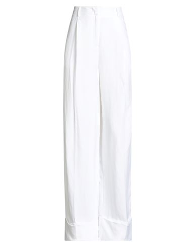 Blugirl Woman Pants White Size 4 Viscose, Linen In Multi