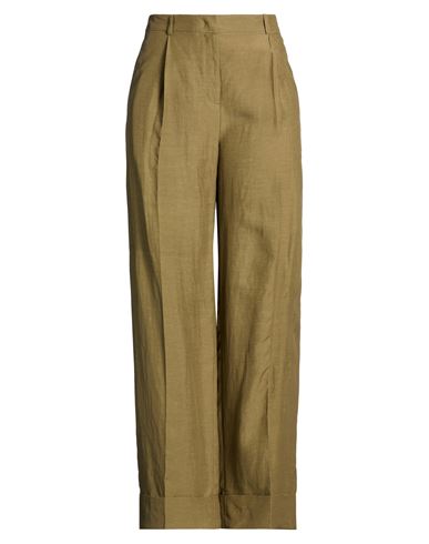 Blugirl Woman Pants Military Green Size 4 Viscose, Linen In Brown