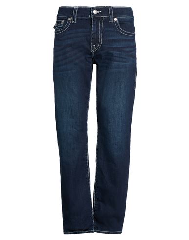 True Religion Man Jeans Blue Size 34w-32l Cotton, Repreve, Elastane In Blue
