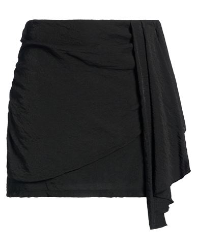 Haveone Woman Mini Skirt Black Size M Viscose, Nylon