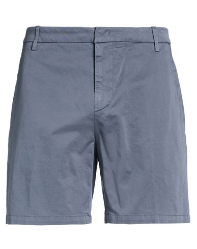 Dondup Man Shorts & Bermuda Shorts Grey Size 35 Cotton, Elastane In Blue