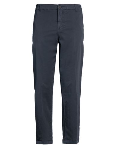 Clark Man Pants Navy Size 36 Cotton, Elastane In Blue