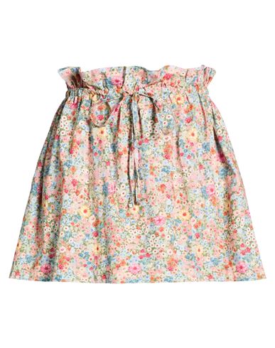 Haveone Woman Mini Skirt Sky Blue Size M Cotton In Multi