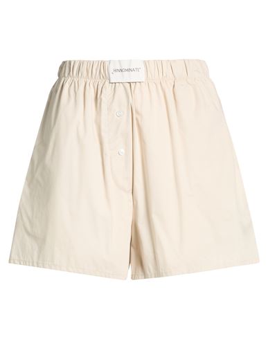 Hinnominate Woman Shorts & Bermuda Shorts Cream Size M Cotton In Neutral
