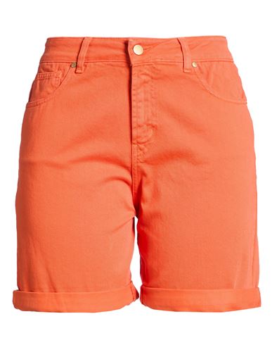 Kartika Woman Denim Shorts Orange Size 10 Cotton