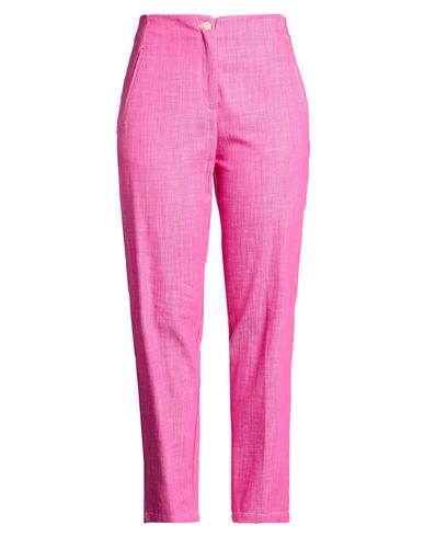 Lusi Woman Jeans Fuchsia Size 12 Cotton In Pink