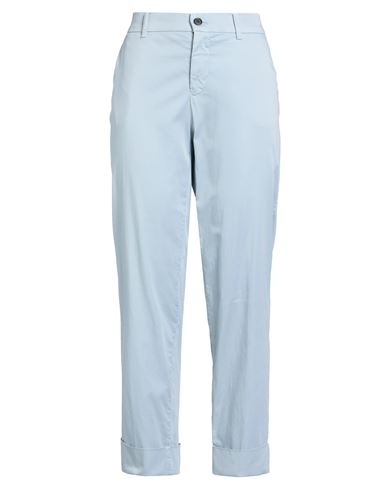 Berwich Woman Pants Light Blue Size 8 Cotton, Silk, Elastane