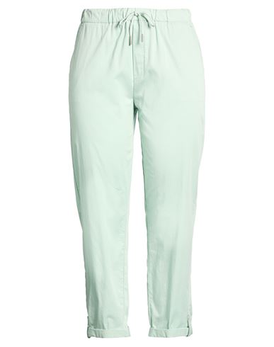 Panicale Woman Pants Light Green Size 10 Cotton, Elastane