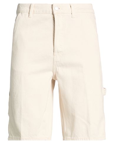 Only & Sons Man Denim Shorts Cream Size M Cotton In White