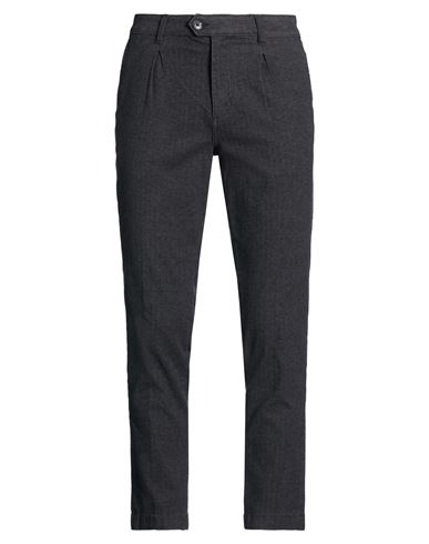 Jack & Jones Pants Studio Man Pants Charcoal Size 32w-32l Cotton, Recycled Polyester, Elastane In Black