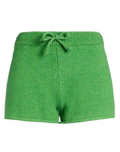 Shopart Woman Shorts & Bermuda Shorts Green Size S Acrylic, Polyamide, Polyester, Viscose, Wool